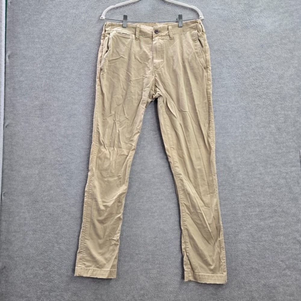 American Eagle Men Pants 32x32 Beige‎ Chino Flex Straight Mid Rise (32x29)
